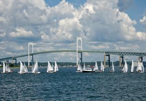 Newport Bridge Sailboats