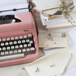 typewriter-pink